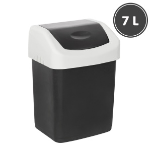 Plastic trash bins and urns Garbage bin cap, black (7 l.)