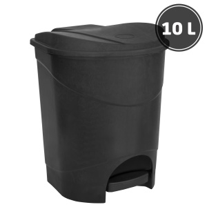Plastic trash bins and urns Bucket with a pedal black(10 l.)