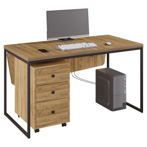 Computer desk Table with a curbstone 