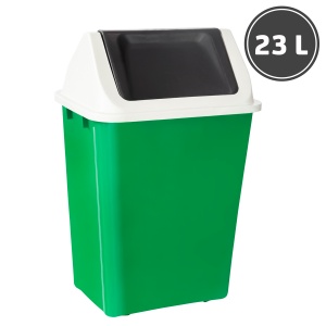 Пластиковые мусорные ведра и урны Ведро для мусора с клапаном, цветное (23 л.)