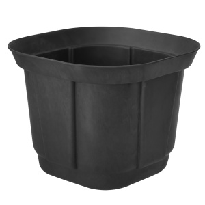 For garden Quadratic flower pot  black (29 sm)