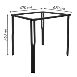 Комплектующие для мебели Каркас стола Y-образные ножки (800х800)