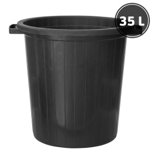 Пластиковые мусорные баки Мусорный бак, чёрный (35 л.)