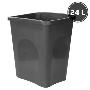 Пластиковые мусорные ведра и урны Ведро для мусора, чёрное (24 л.)