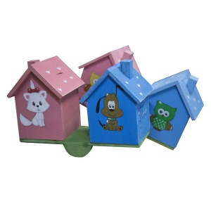Accessories Plywood money box house 
