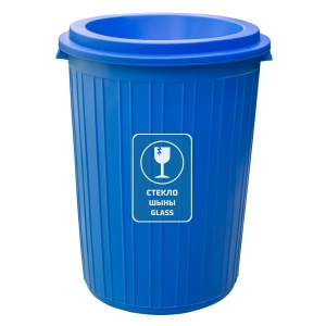 Plastic trash cans Trash can with funnel-shaped lid 75 l.