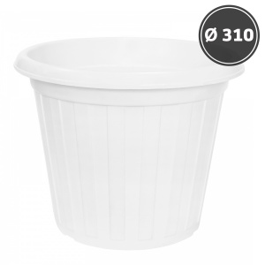 Flower pots Pot-tub for colors, white (d310)