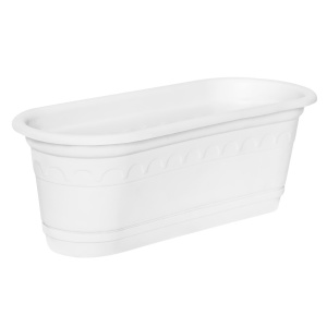 For garden Flower pot with an oval tray (30 sm)