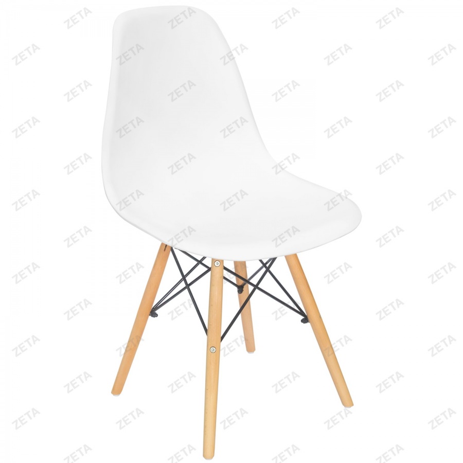 Стул пластиковый С06 (белый) (ВИ)