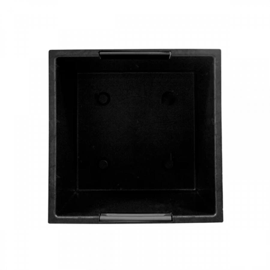 Кашпо для цветов Б (с внутренним горшком) белый мрамор