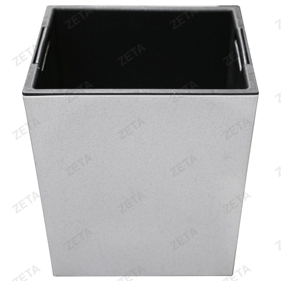 Кашпо для цветов М (с внутренним горшком) белый мрамор