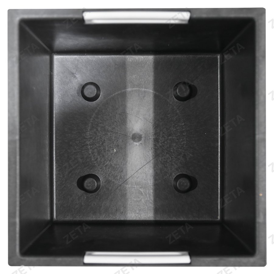 Кашпо для цветов М (с внутренним горшком) белый мрамор