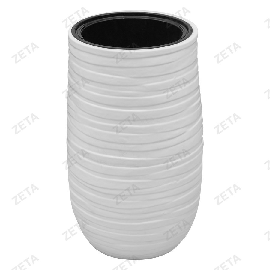 Кашпо для цветов Лайн Б белое