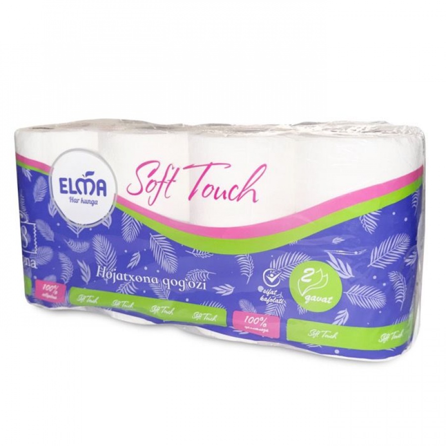Бумага туал. 2-х сл 8шт  Soft Touch мод 112 Elma(Узб)