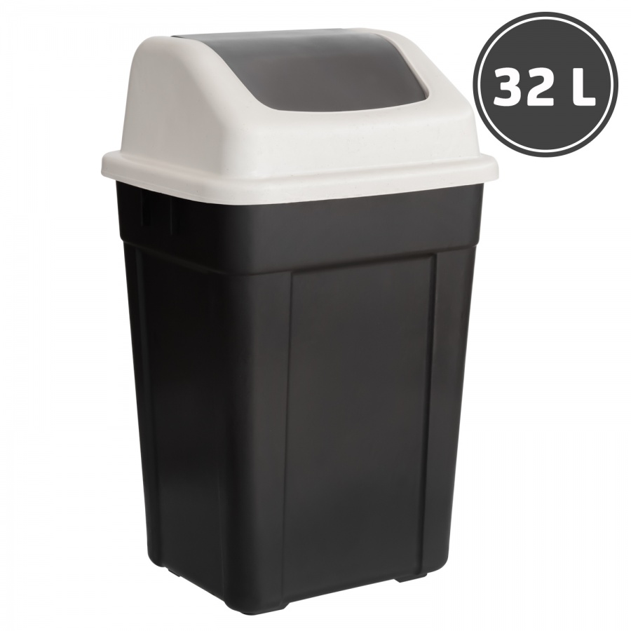 Garbage bin cap, black (32 l.)